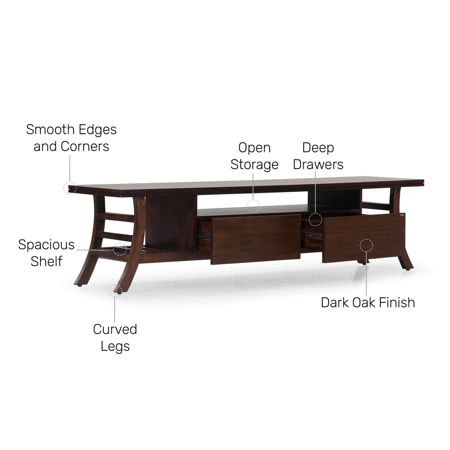Veneer TV Unit in Walnut Finish
