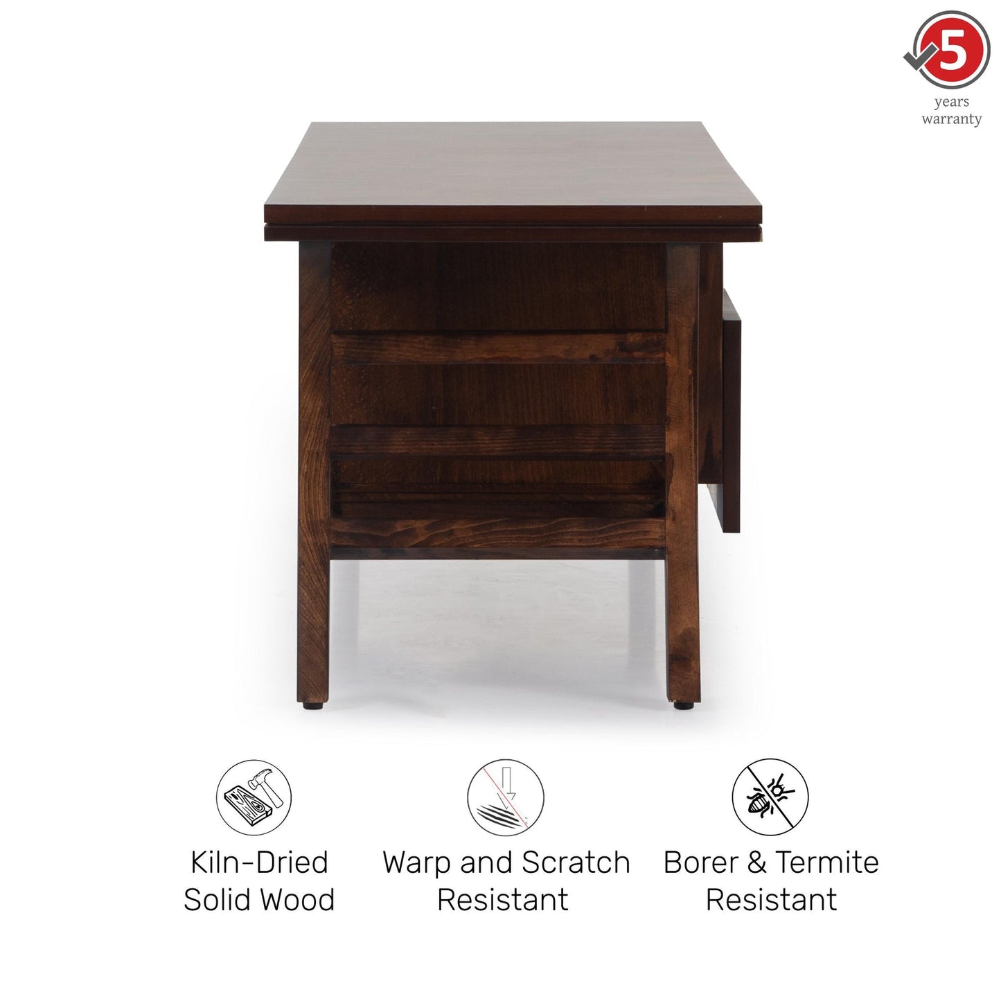 Solid Wood Veneer TV Unit in Dark Oak