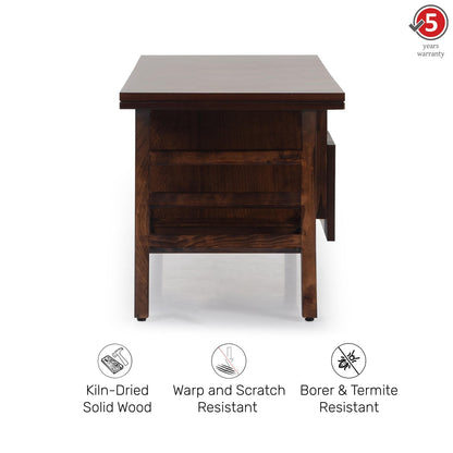 Solid Wood Veneer TV Unit in Dark Oak