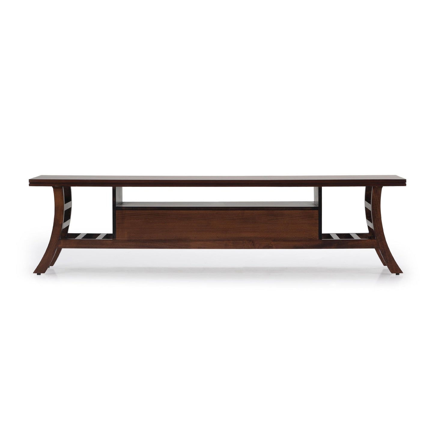 Solid Wood Veneer TV Unit in Dark Oak