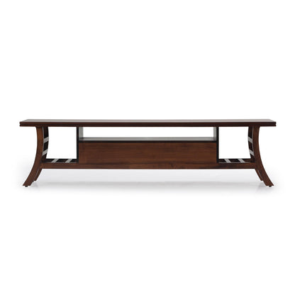Solid Wood Veneer TV Unit in Dark Oak
