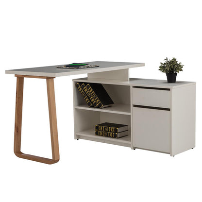 Study Desk in Frosty White Finish