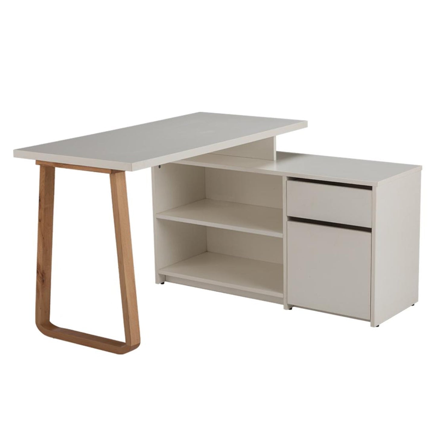 Study Desk in Frosty White Finish