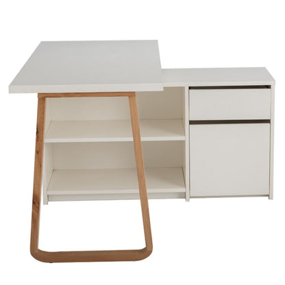 Study Desk in Frosty White Finish