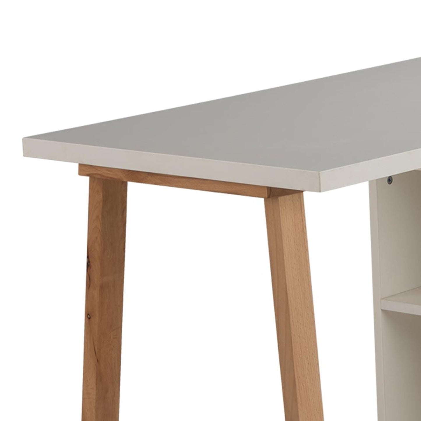 Study Desk in Frosty White Finish