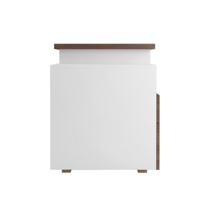 Study Desk in White & Walnut Finish