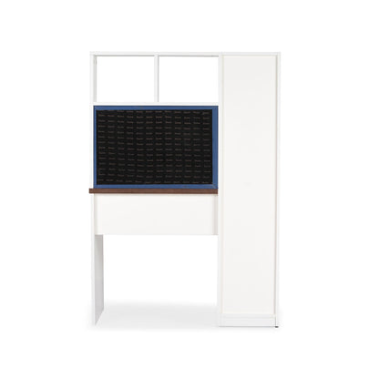 Study Desk in White & Walnut Finish