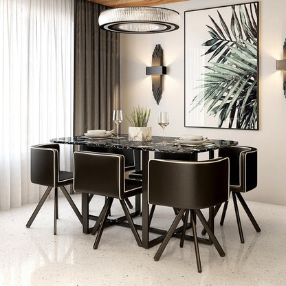 Glass 6 Seater Dining Set