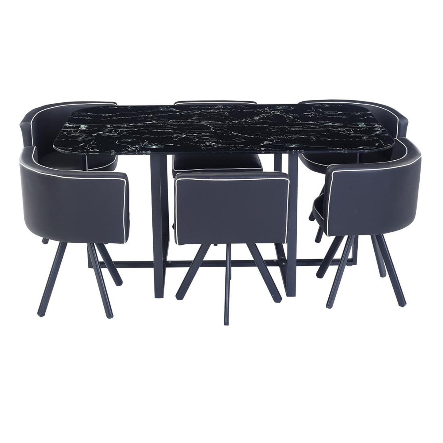Glass 6 Seater Dining Set