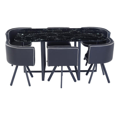 Glass 6 Seater Dining Set