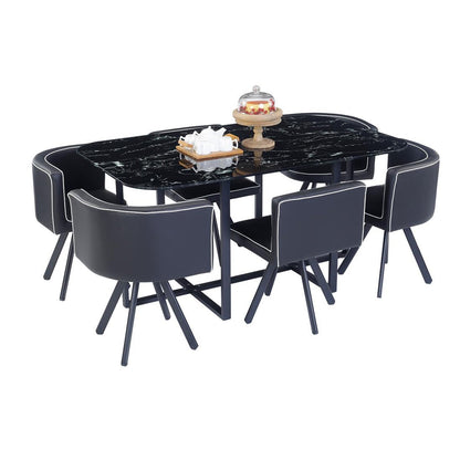Glass 6 Seater Dining Set