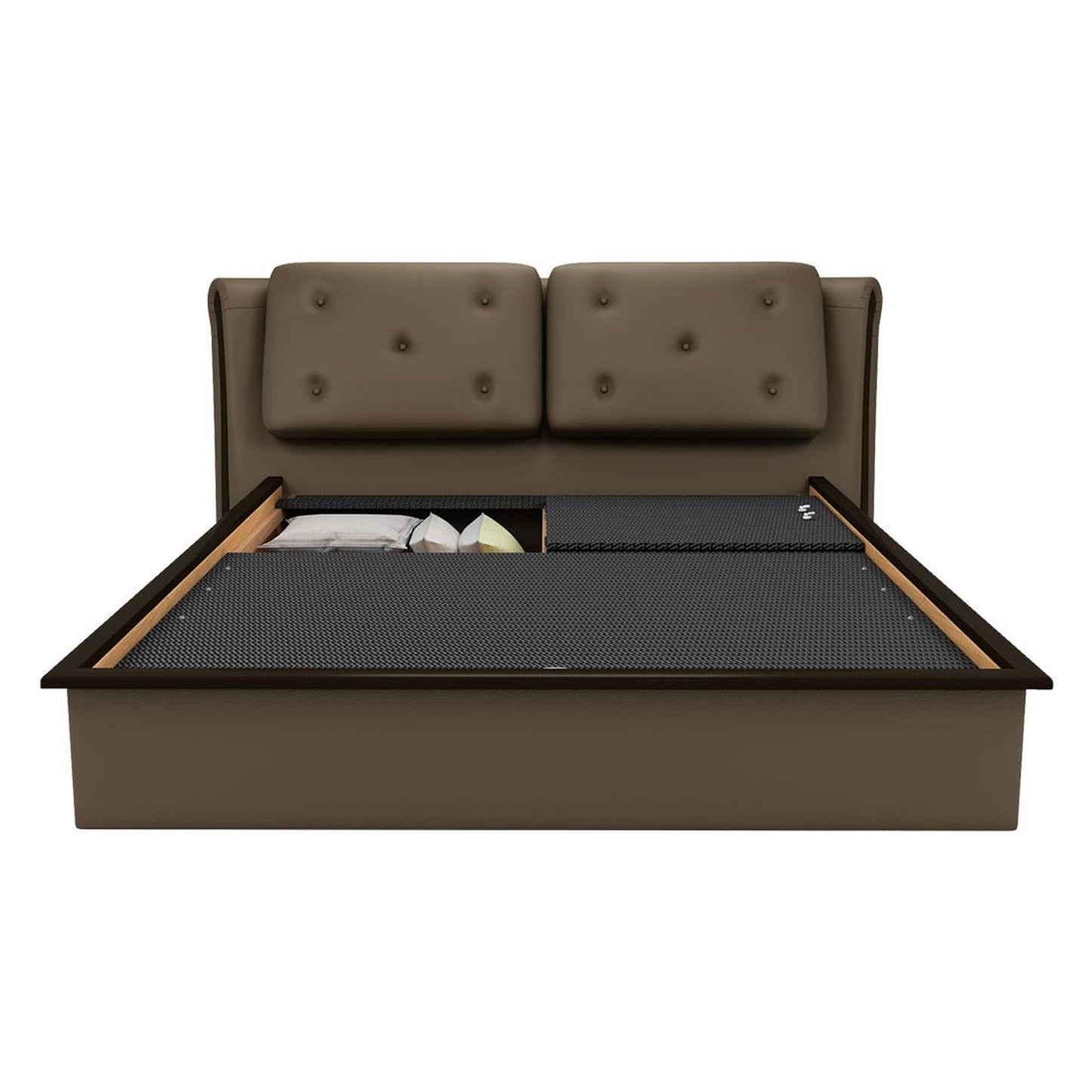 Upholstered Queen Size Bed with Hydraulic Storage