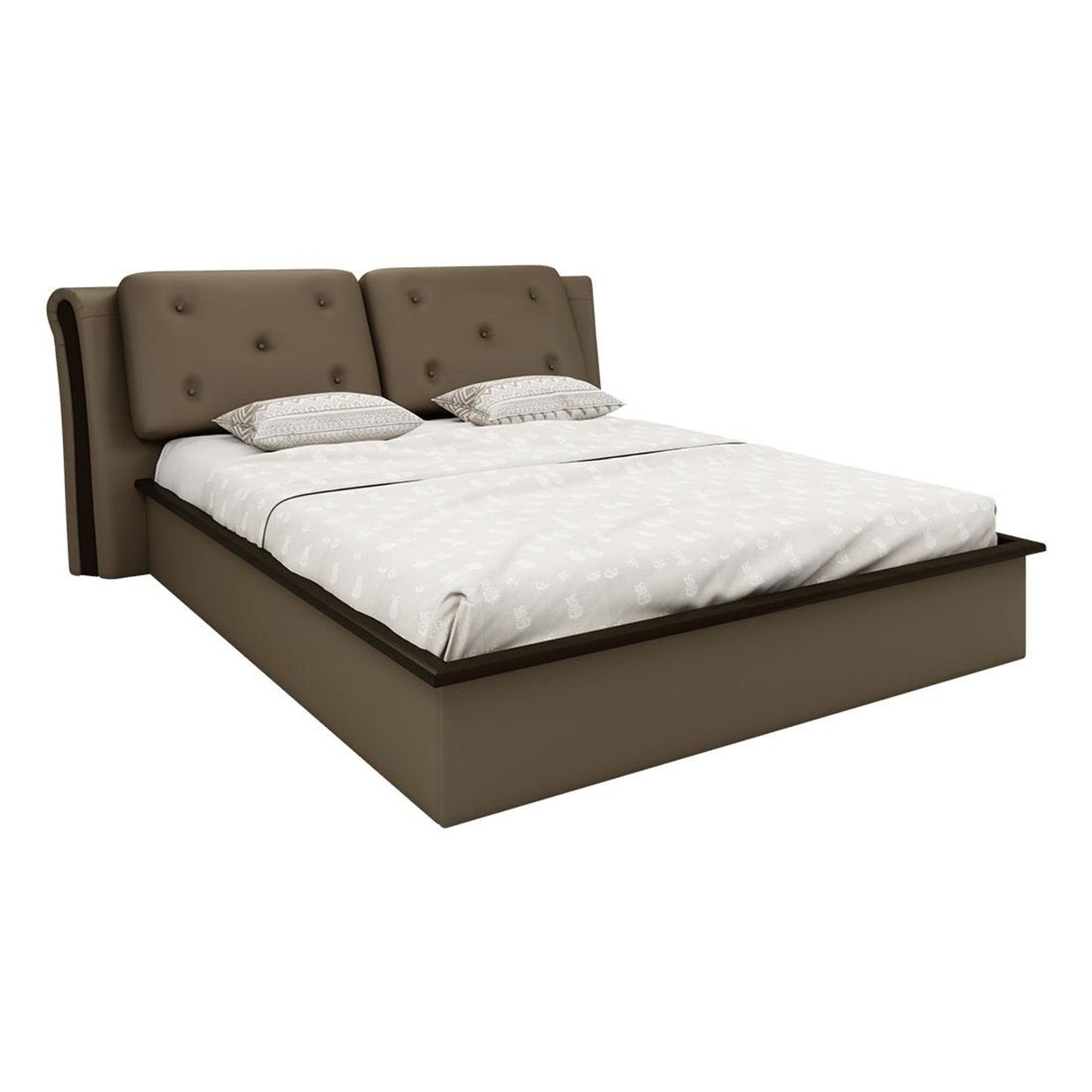Upholstered Queen Size Bed with Hydraulic Storage