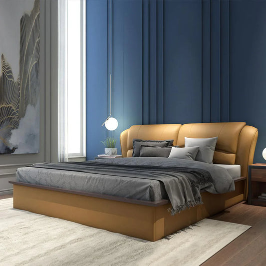 Upholstered Queen Size Bed with Hydraulic Storage