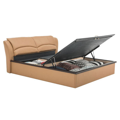 Upholstered Queen Size Bed with Hydraulic Storage