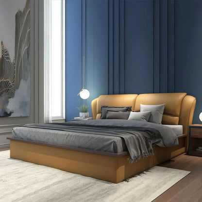 Upholstered King Size Bed with Hydraulic Storage