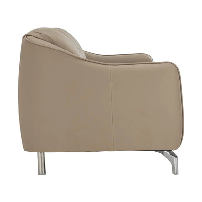 Leather 3 Seater Sofa in Mushroom Brown