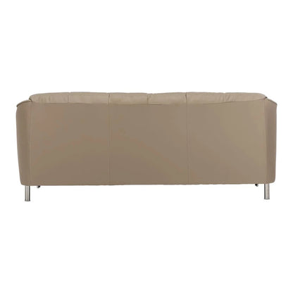 Leather 3 Seater Sofa in Mushroom Brown