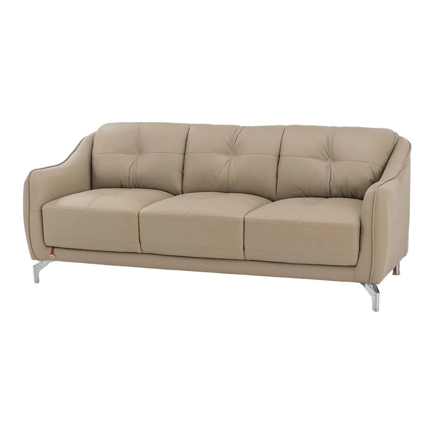 Leather 3 Seater Sofa in Mushroom Brown