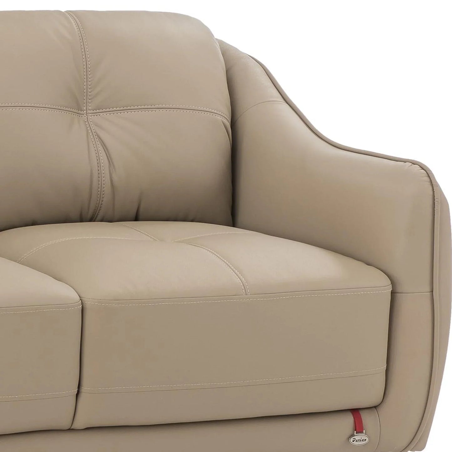 Leather 3 Seater Sofa in Mushroom Brown