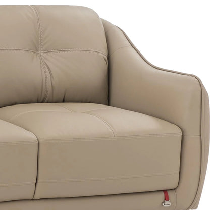 Leather 3 Seater Sofa in Mushroom Brown